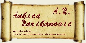 Ankica Marikanović vizit kartica